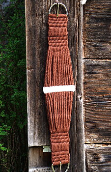Western girth Lakota in mohair, brown