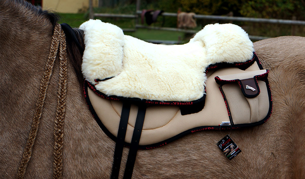 Pioneer® Ride pad / Barebackpad OUTBACK (AirMesh and merino wool), beige - 3