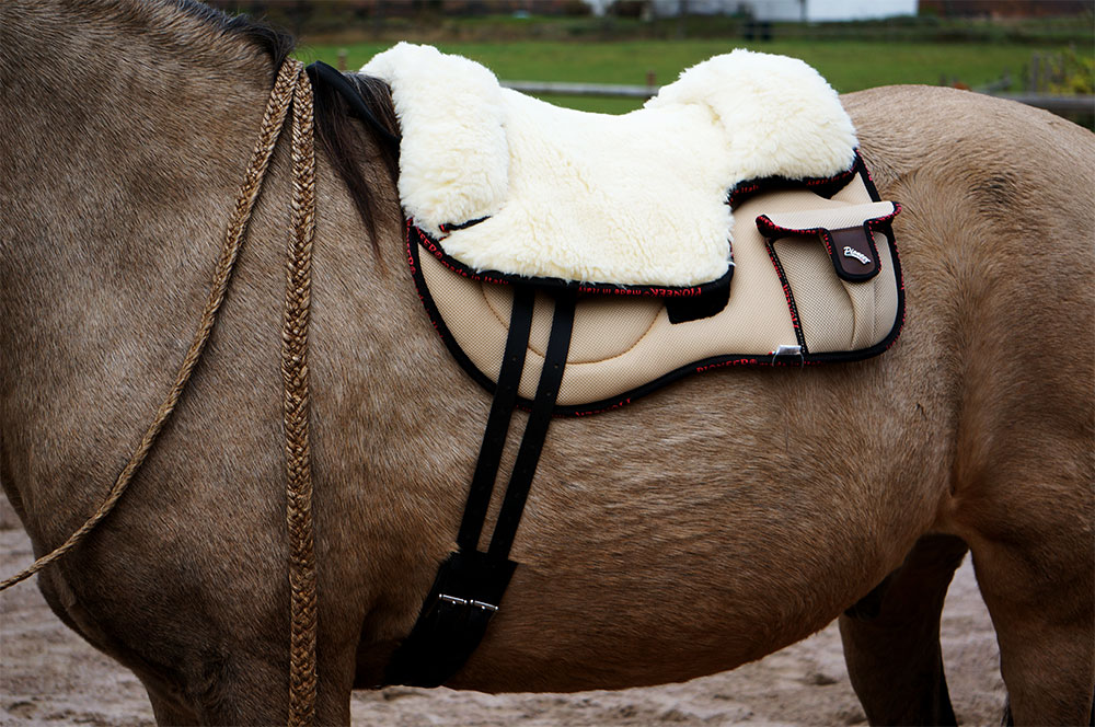 Pioneer® Ride pad / Barebackpad OUTBACK (AirMesh and merino wool), beige - 13