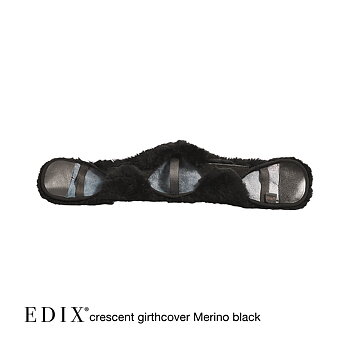 EDIX® Sadelgjordtunnel Crescent, äkta Merinoull, svart 