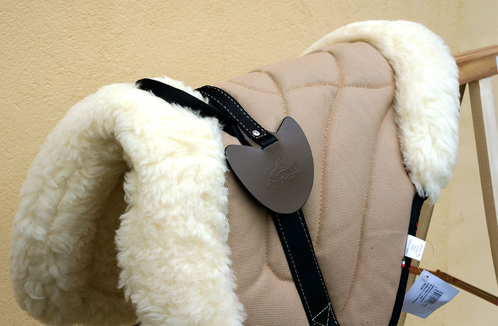 Pioneer® Ride pad / Barebackpad PONY (Canvas and merino wool), beige - 5