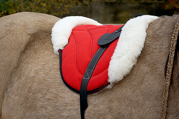 Pioneer® Ride pad / Barebackpad PONY (Canvas and merino wool), beige