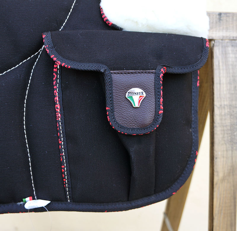 Pioneer® Ridpad Barbacka i bomullscanvas & ull, svart - 7