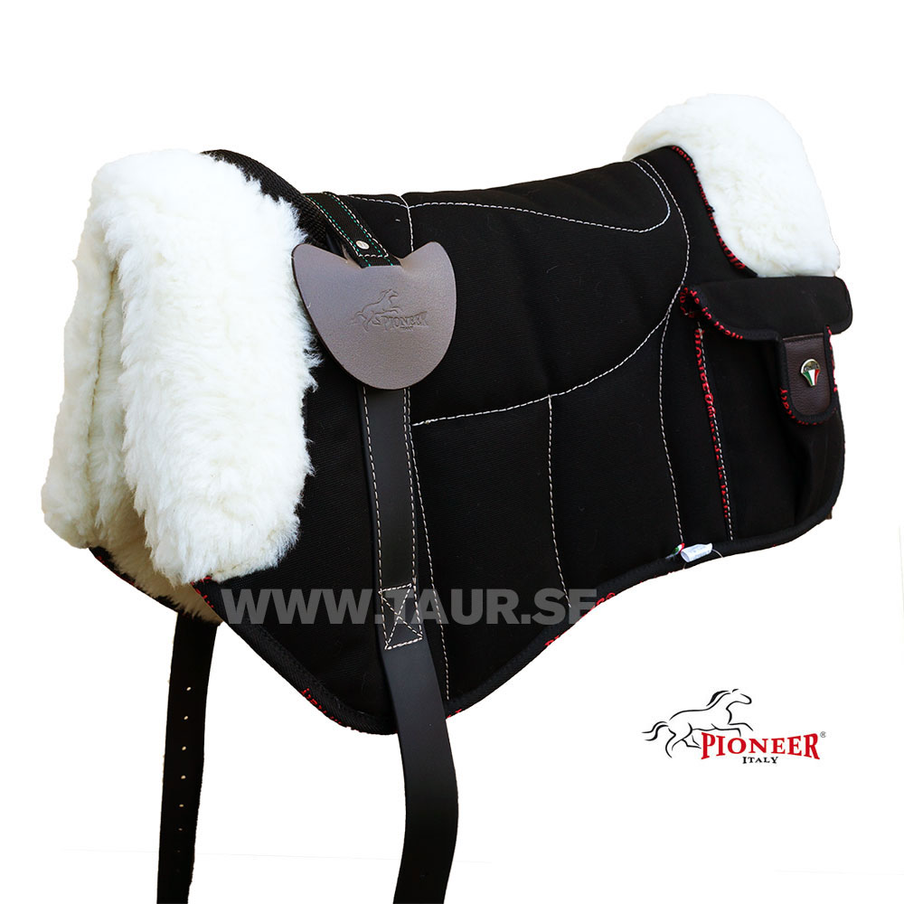 Pioneer® Ridpad Barbacka i bomullscanvas & ull, svart - 4