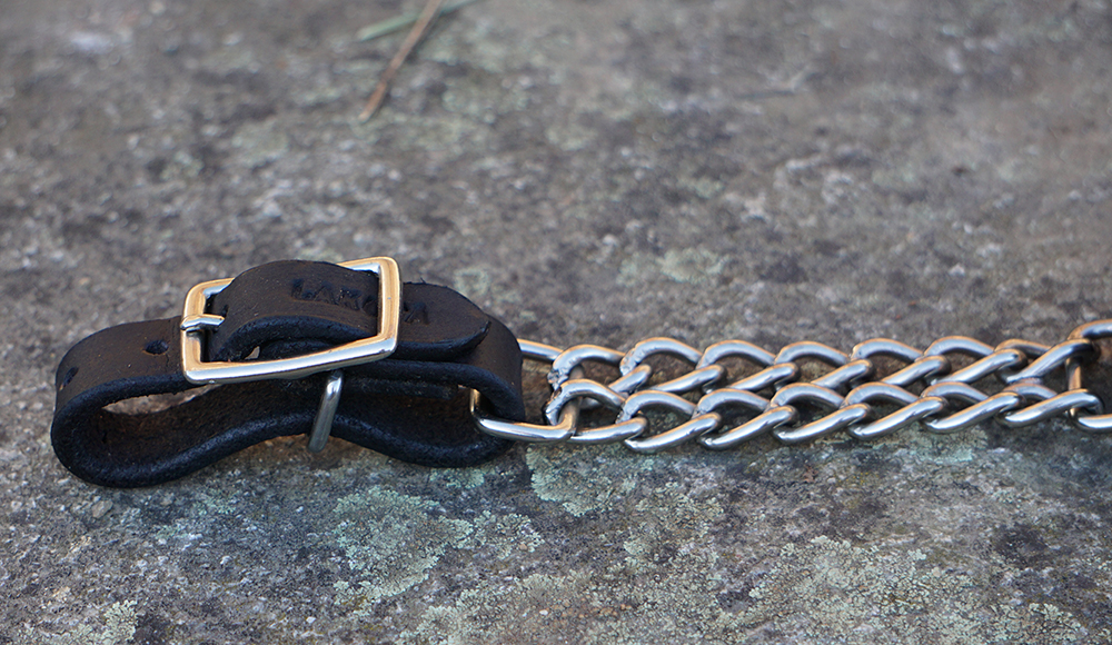 Curbstrap chain/leather Lakota, black - 3