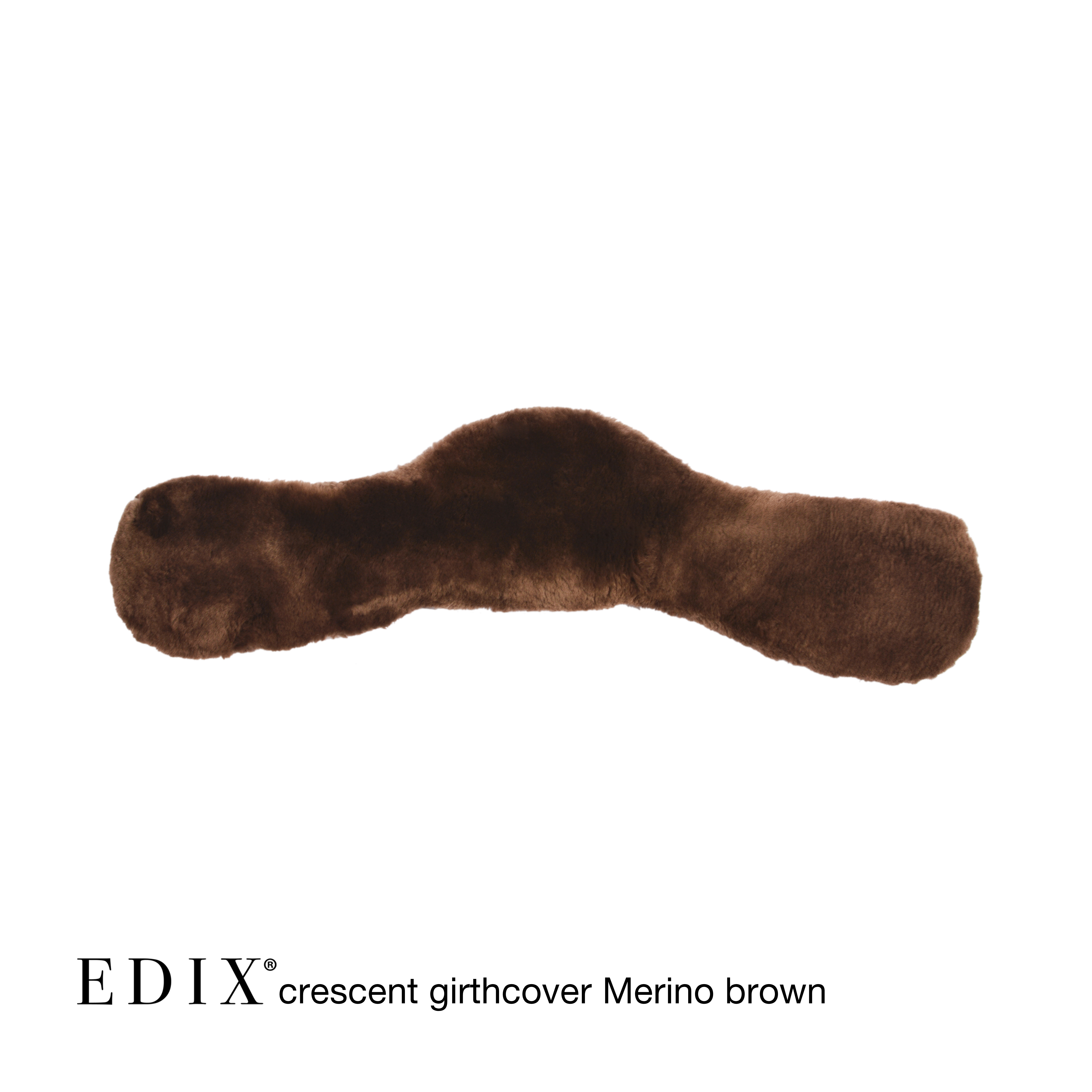 EDIX® Girth cover / girth sleeve Crescent, genuine Merino wool, brown  - 2