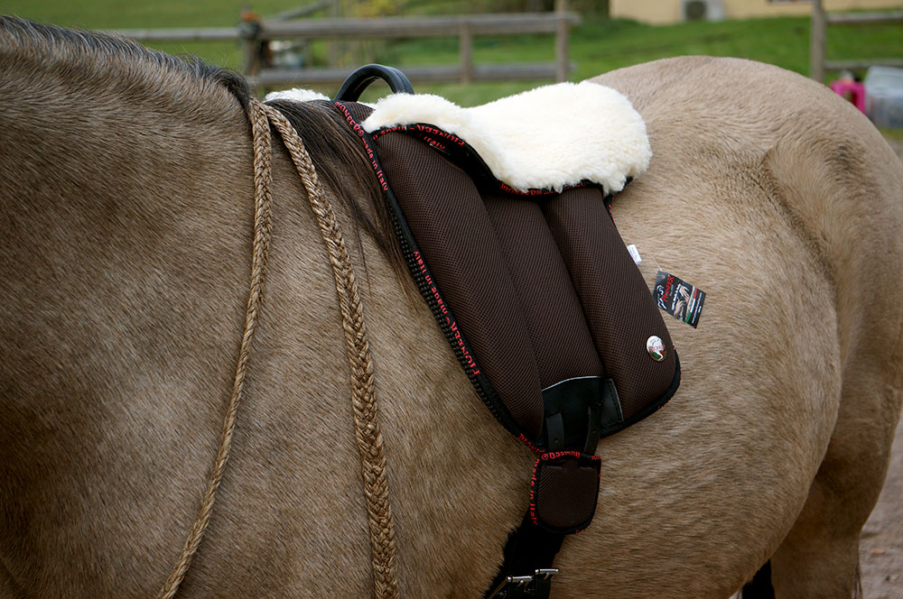 Pioneer® Ride pad / Barebackpad SPECIAL (AirMesh and merino wool), brown - 2