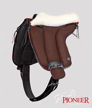Pioneer® Ride pad / Barebackpad SPECIAL (AirMesh and merino wool), brown