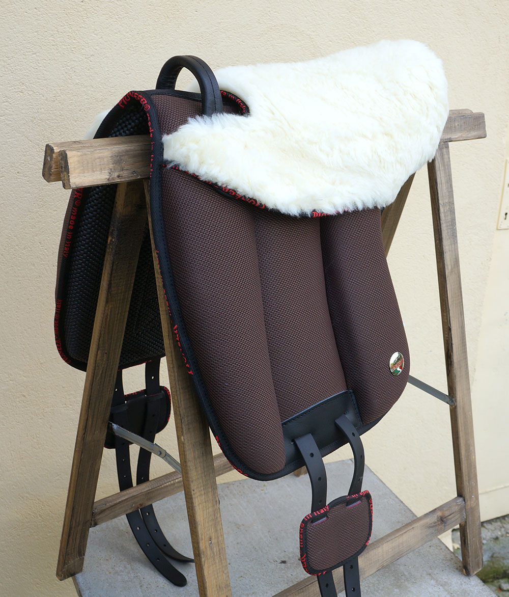 Pioneer® Ride pad / Barebackpad SPECIAL (AirMesh and merino wool), brown - 3