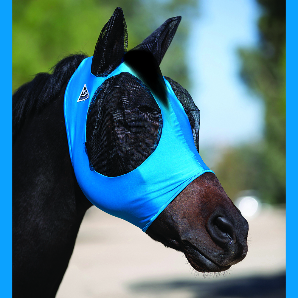 Professional's Choice® Fly Mask (with ears) Comfort-Fit™, Pacific Blue - 3