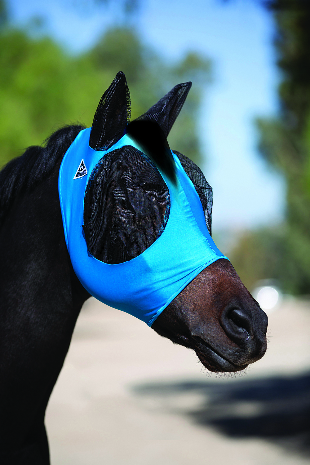 Professional's Choice® Fly Mask (with ears) Comfort-Fit™, Pacific Blue - 2