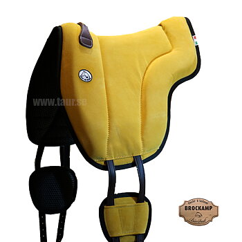 Brockamp Special - Ridpad / Barbackasadel i mocka (gul)