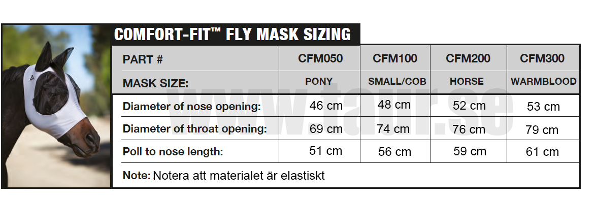 Professional's Choice® Fly Mask (with ears) Comfort-Fit™, Armadillo - 3