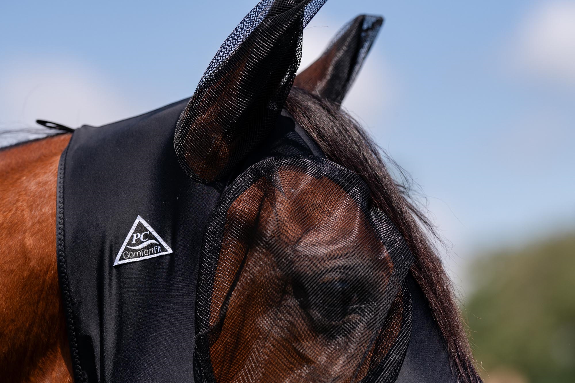 Professional's Choice® Fly Mask (with ears) Comfort-Fit™, Emerald - 5