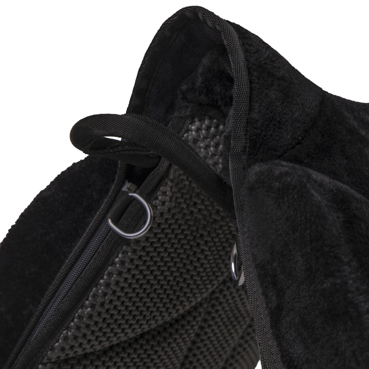 QHP barbackasadel / ridpad SuperSoft (2-i-1), svart, shettis - 13