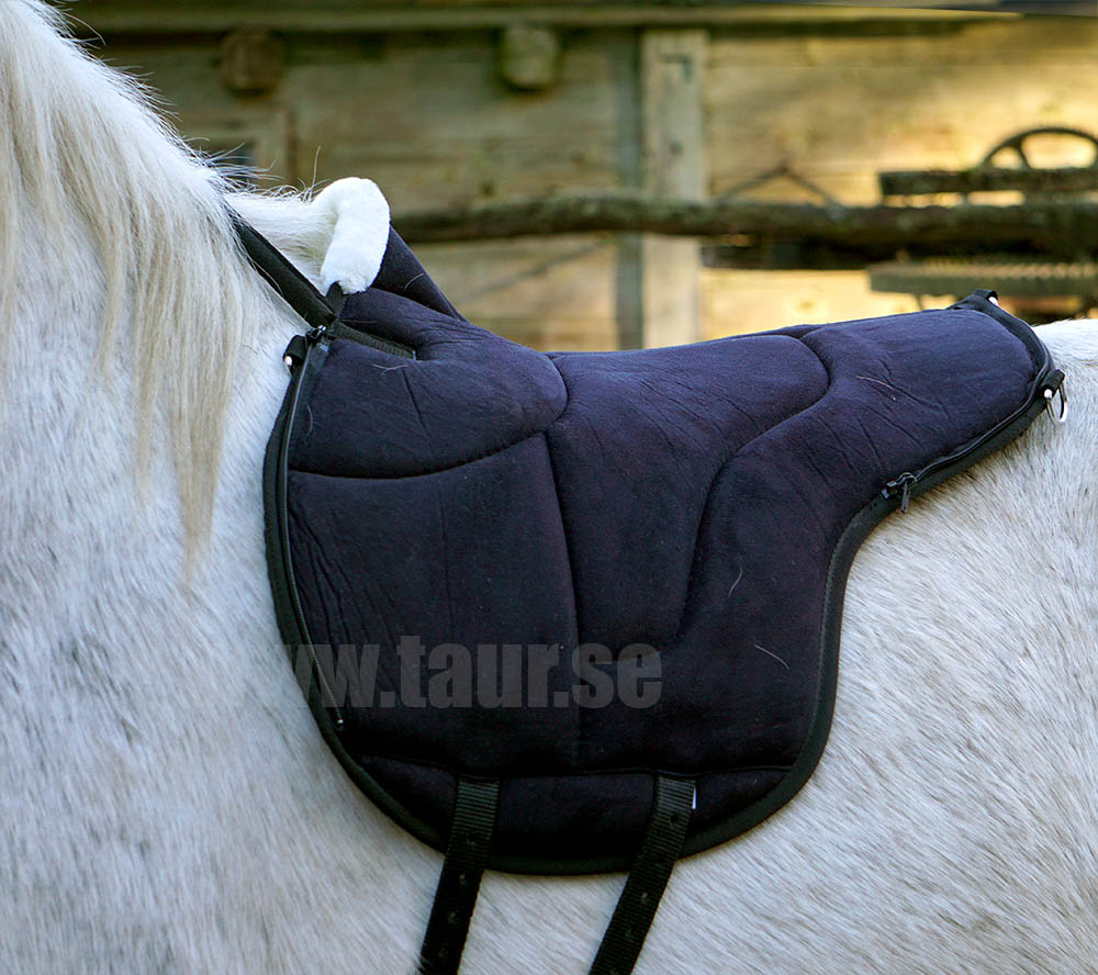 QHP barbackasadel / ridpad SuperSoft (2-i-1), svart, shettis - 8