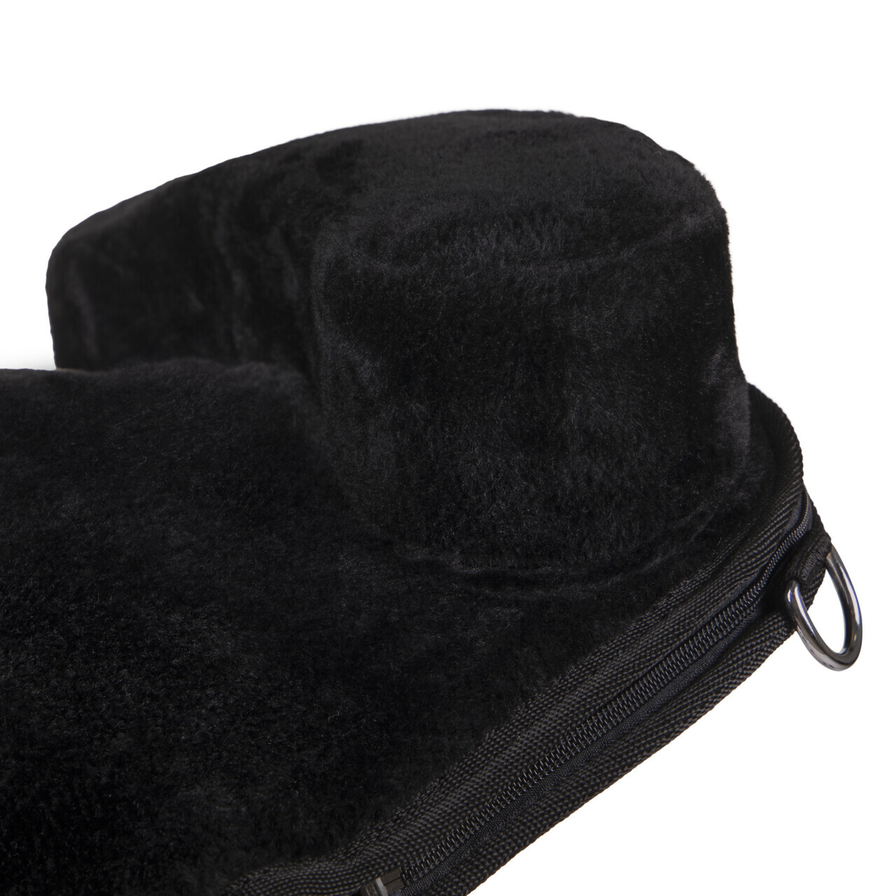 QHP barbackasadel / ridpad SuperSoft (2-i-1), svart, shettis - 12