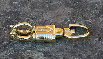 Roterande panikhake (arbetsrep & grimskaft), guld