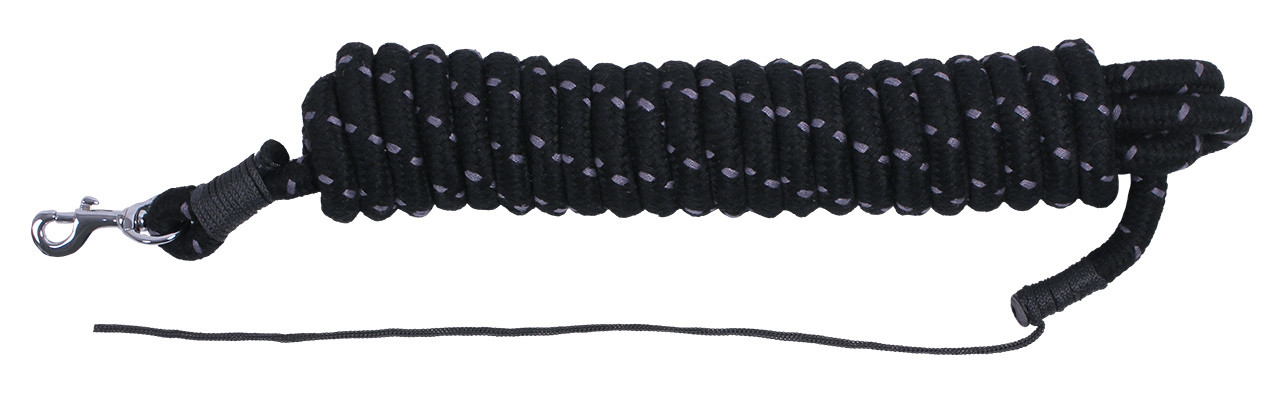 Horsemanship rope  QHP 6.8 m (14 mm, normal thickness rope), black