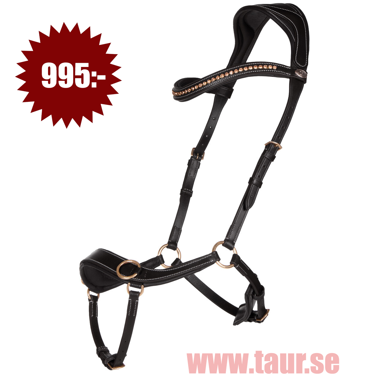 Bettlöst anatomiskt träns Svart 995:-