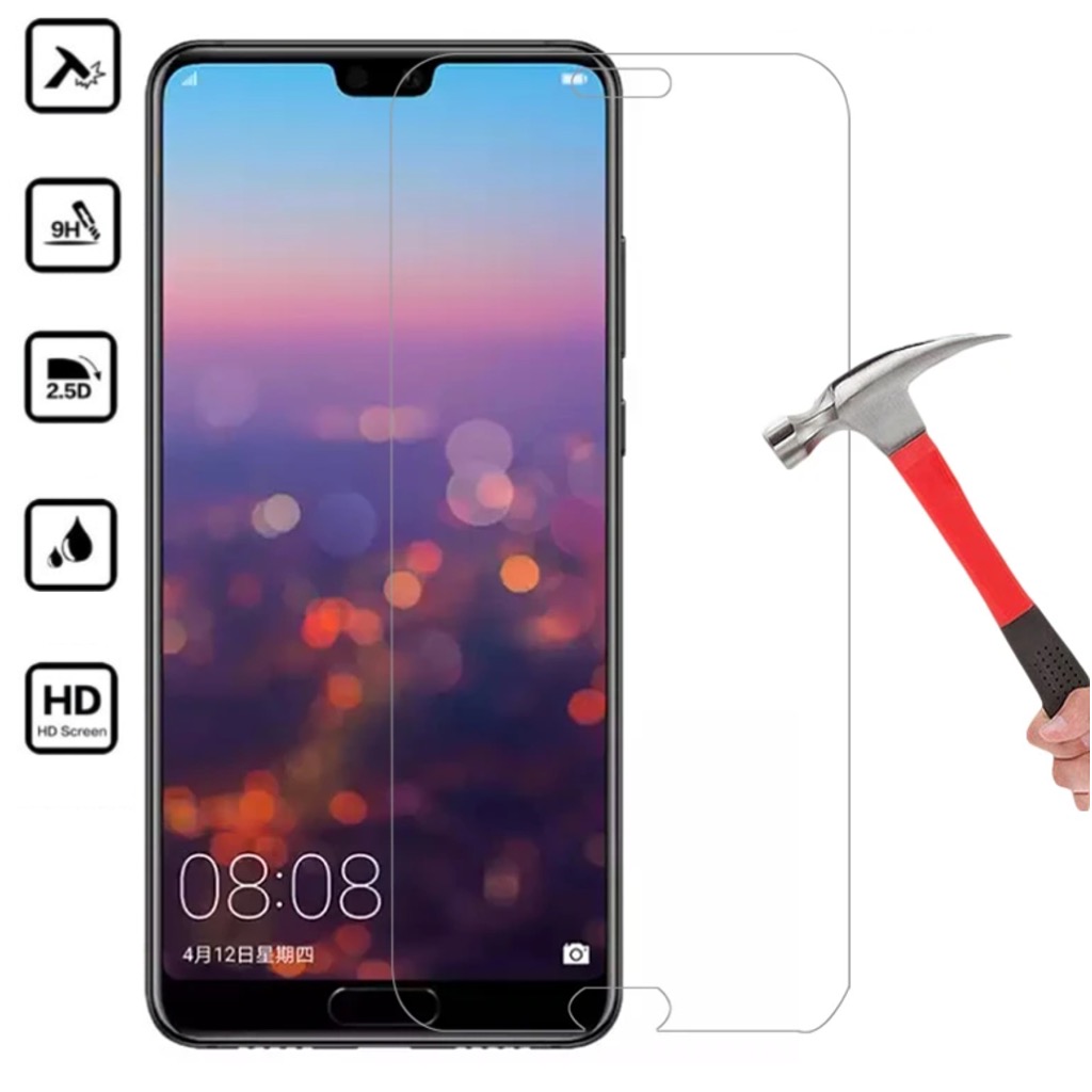 Huawei P20 skärmskydd 9H passar skal fodral hörlurar