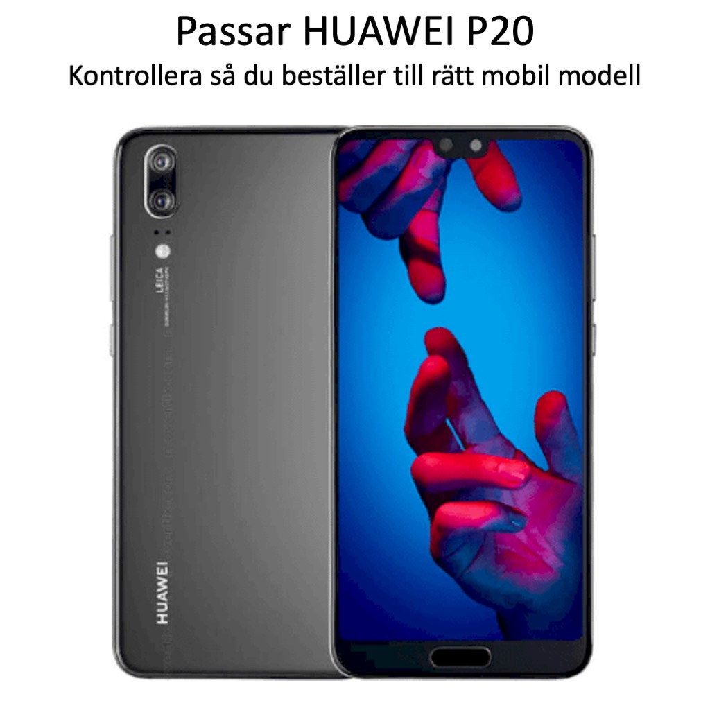 Huawei P20 skärmskydd 9H passar skal fodral hörlurar - 2