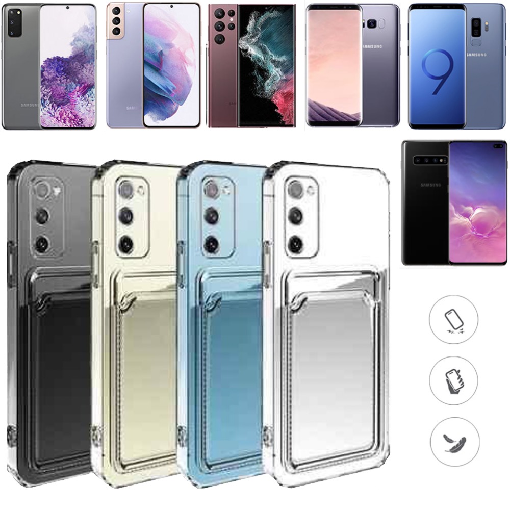 Samsung S22/S21/S20/S10/S9/S8 FE/Ultra/Plus skal fodral slot -