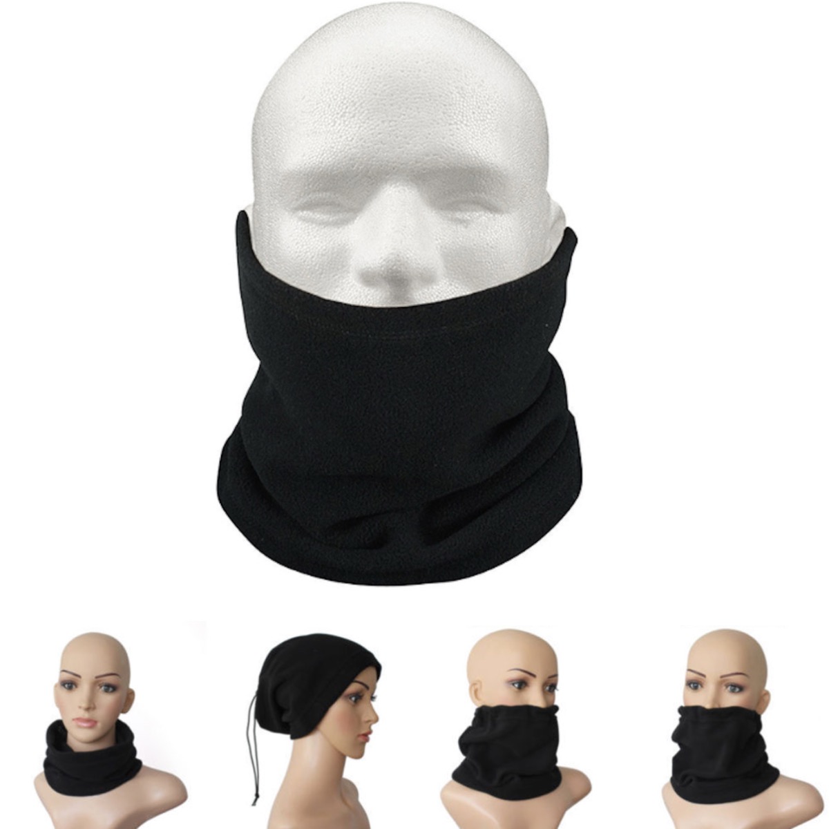 Unisex scarf, mössa halsduk mm.