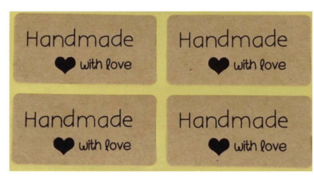 104-pack handmade with love dekoration baka present etiketter - 3