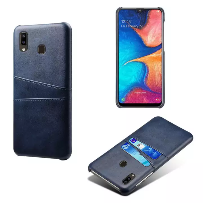 Samsung Galaxy A20e skal fodral skydd skinn kort visa amex - 5