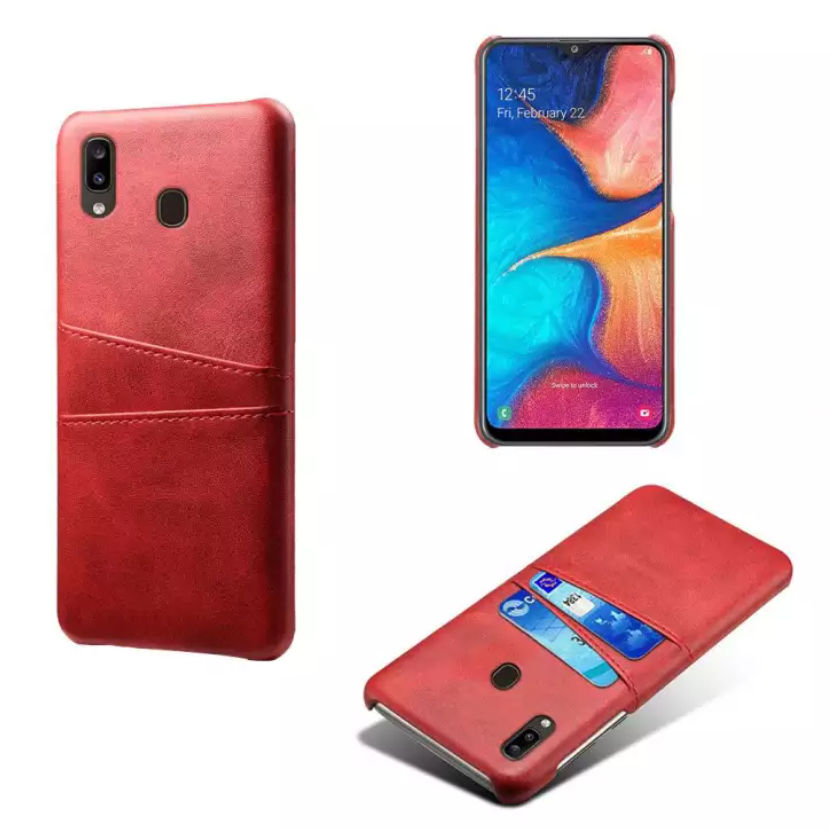 Samsung Galaxy A20e skal fodral skydd skinn kort visa amex - 7