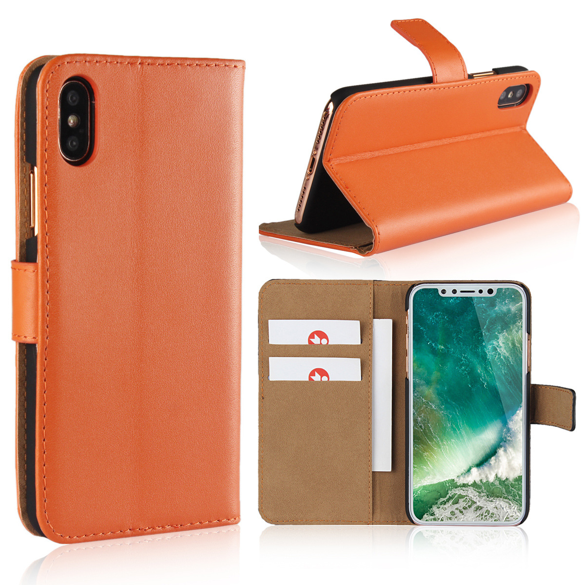 PU-läder / skinn plånboksfodral - alla modeller Iphone Samsung Huawei OnePlus - 7