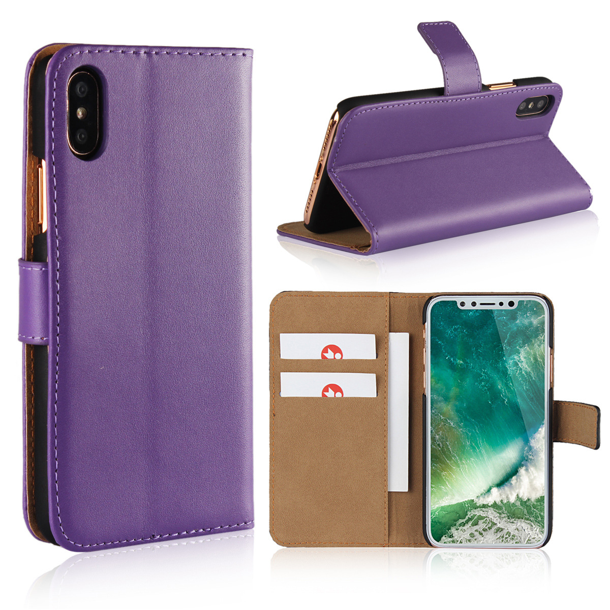 PU-läder / skinn plånboksfodral - alla modeller Iphone Samsung Huawei OnePlus - 8