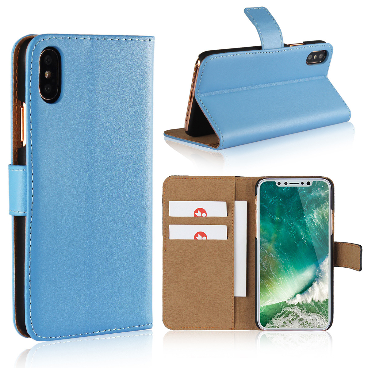 PU-läder / skinn plånboksfodral - alla modeller Iphone Samsung Huawei OnePlus - 4
