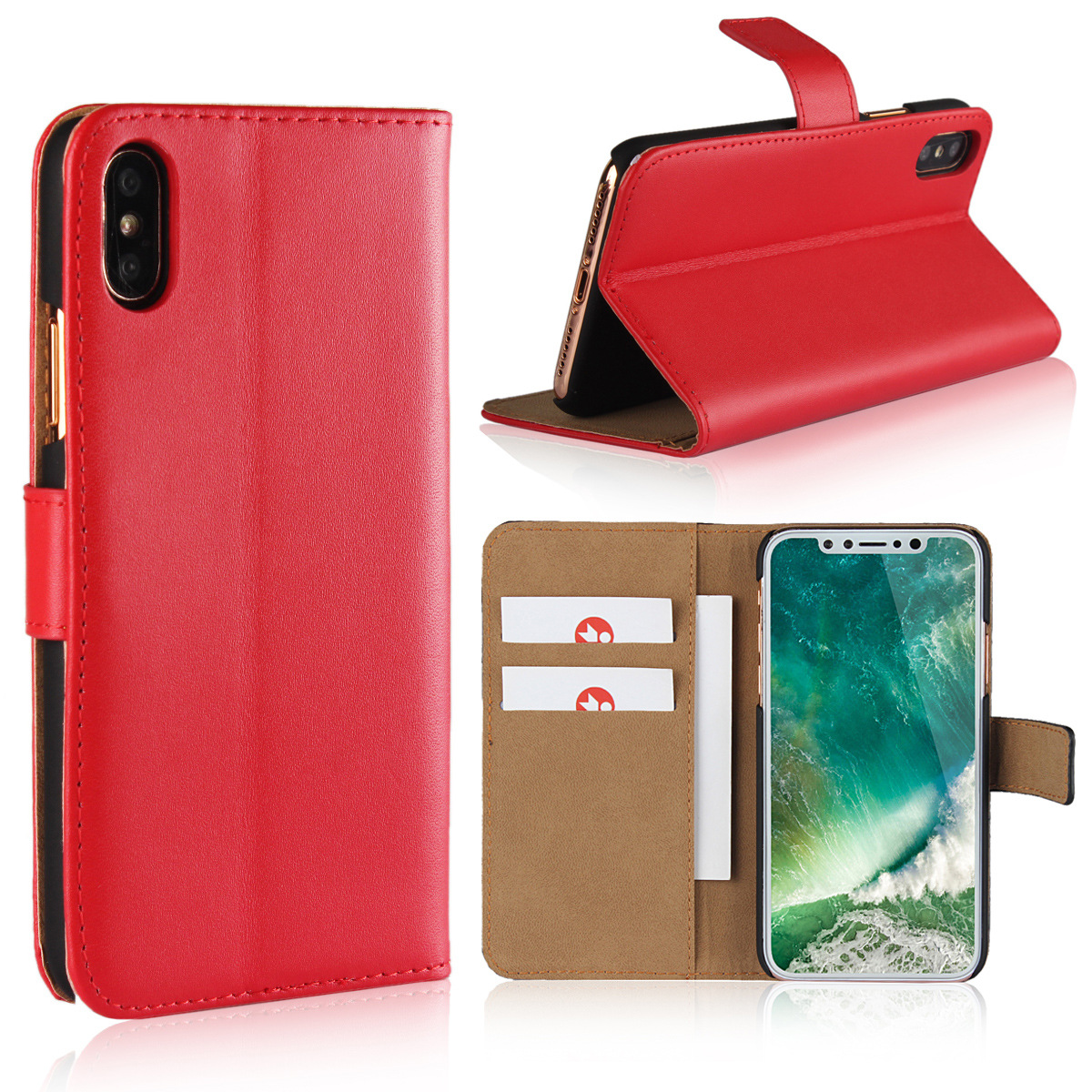 PU-läder / skinn plånboksfodral - alla modeller Iphone Samsung Huawei OnePlus - 3