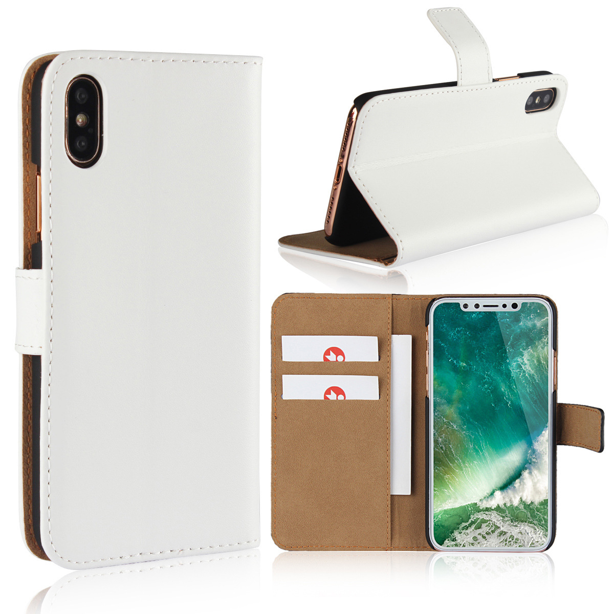 PU-läder / skinn plånboksfodral - alla modeller Iphone Samsung Huawei OnePlus - 10
