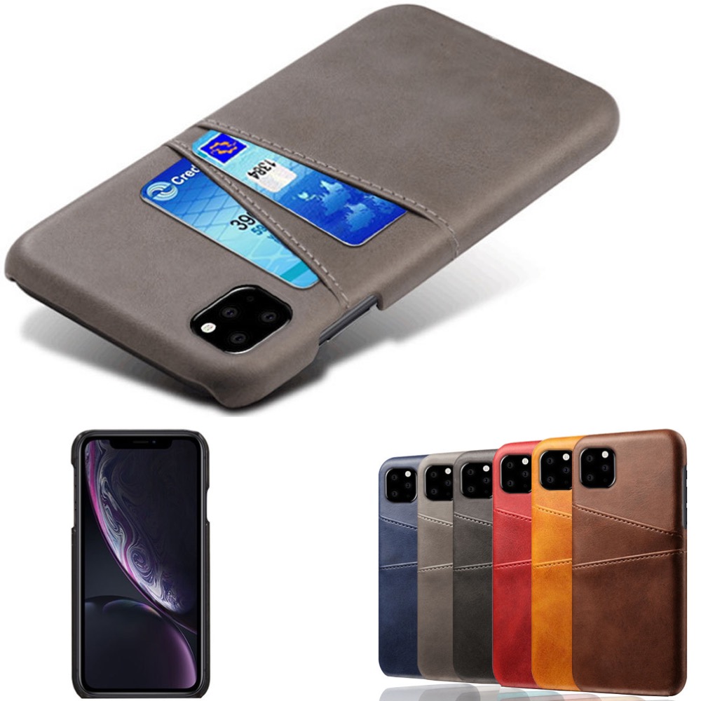 Iphone 12/12 Pro skydd skal fodral skinn läder kort visa amex  - 12