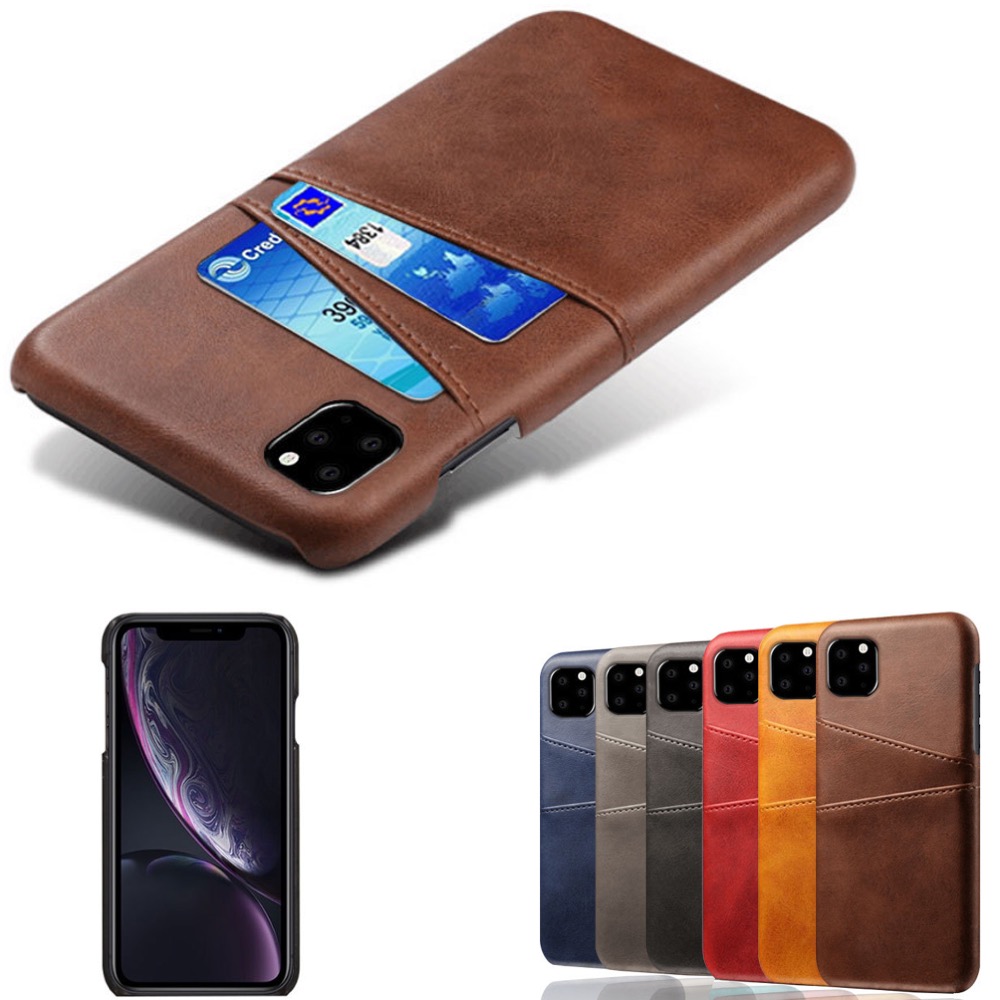 Iphone 12/12 Pro skydd skal fodral skinn läder kort visa amex  - 10