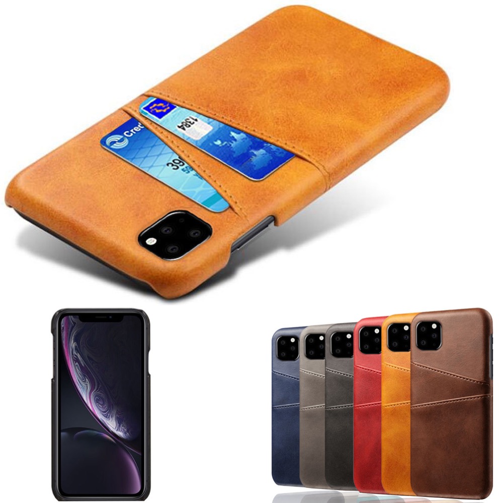 Iphone 12/12 Pro skydd skal fodral skinn läder kort visa amex  - 8