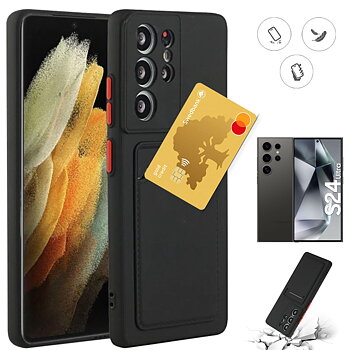 Samsung Galaxy S24 ULTRA skal mobilskal korthållare slot