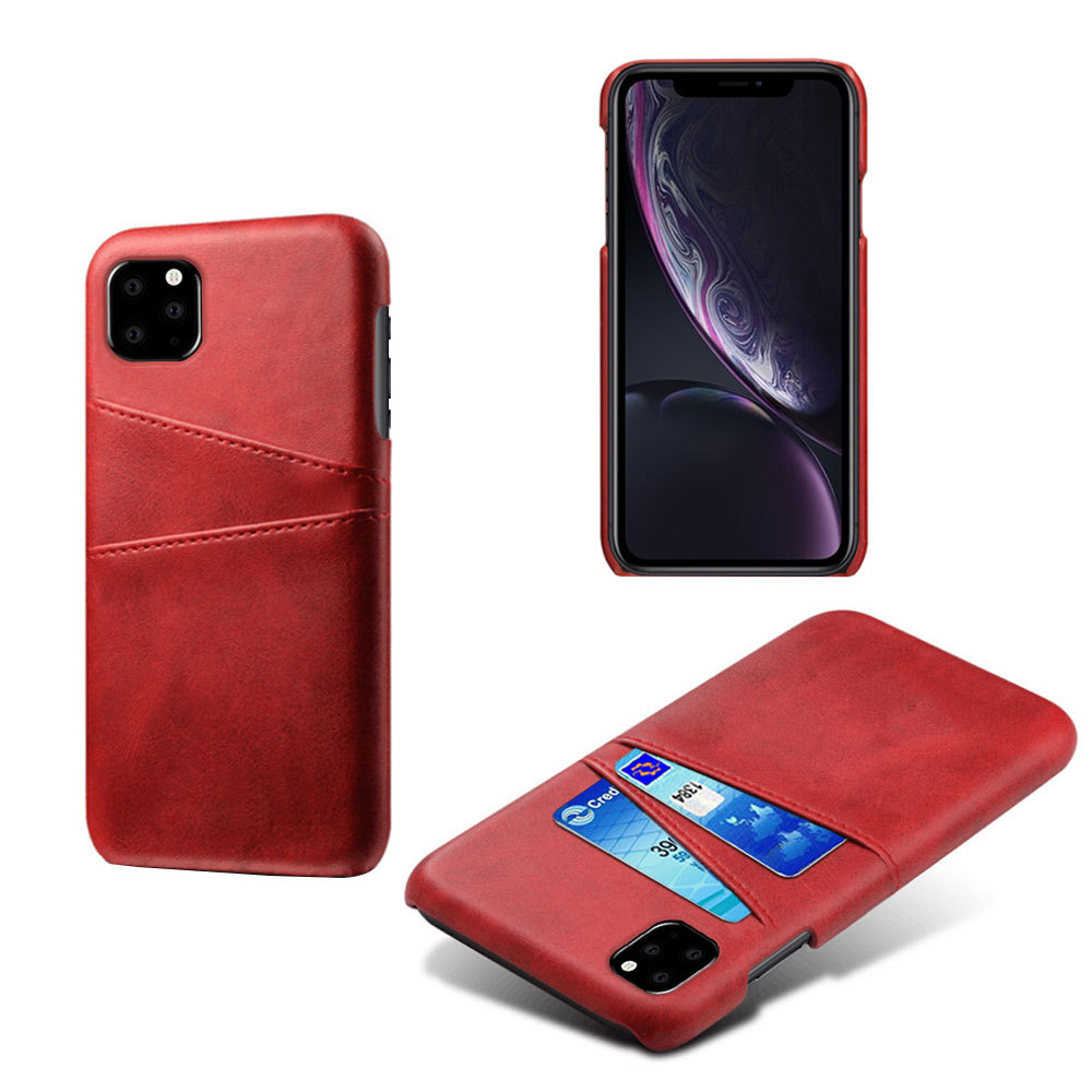 Iphone 12 Pro Max skydd skal fodral skinn läder kort visa amex  - 7