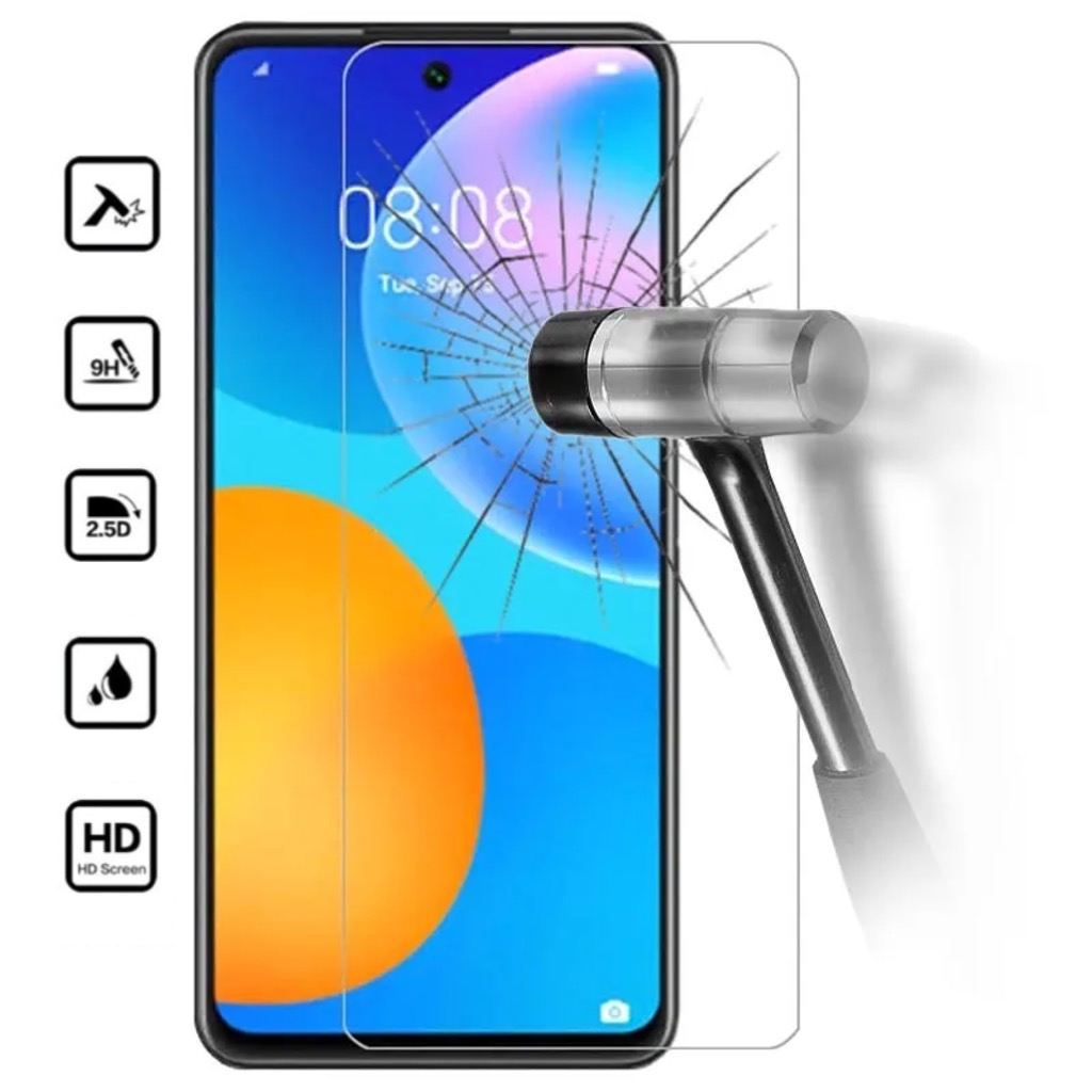 Huawei P Smart 2021 skärmskydd 9H passar skal fodral hörlurar