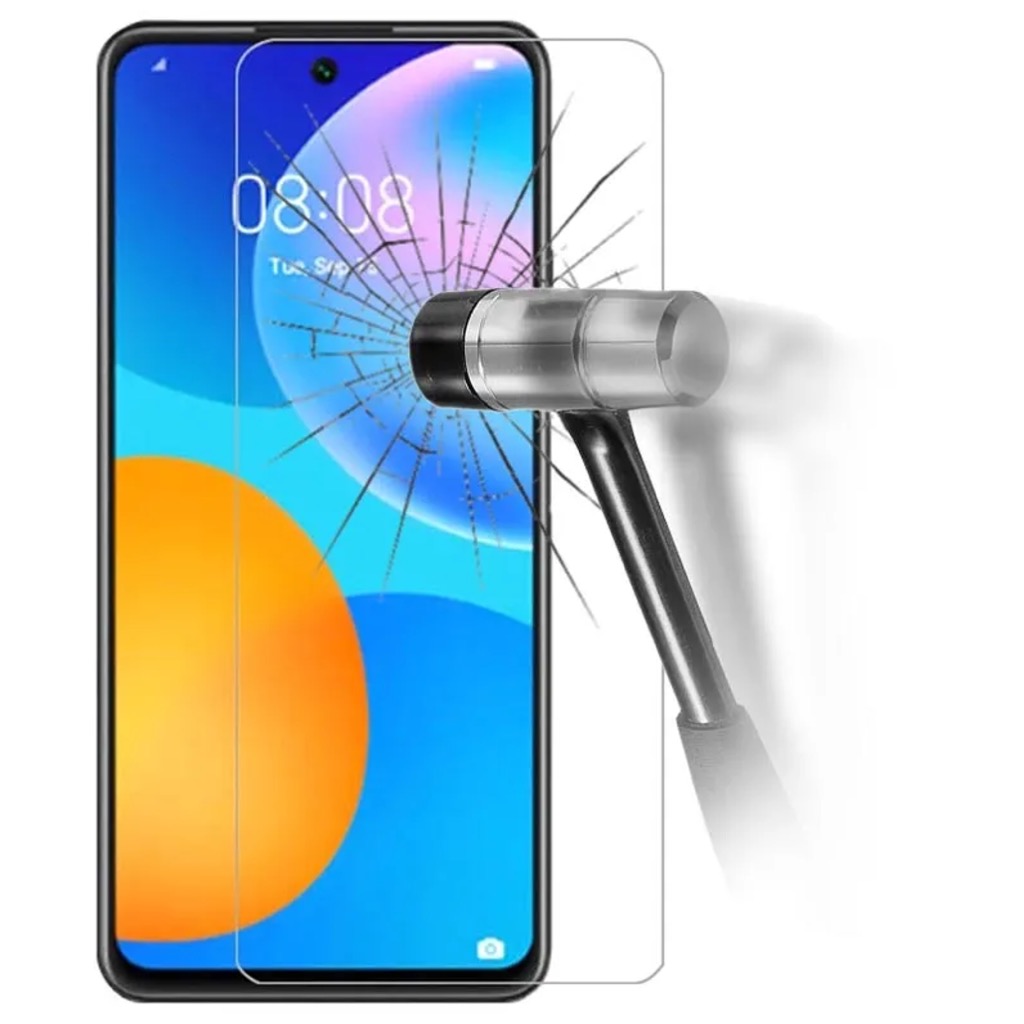 Huawei P Smart 2021 skärmskydd 9H passar skal fodral hörlurar - 4