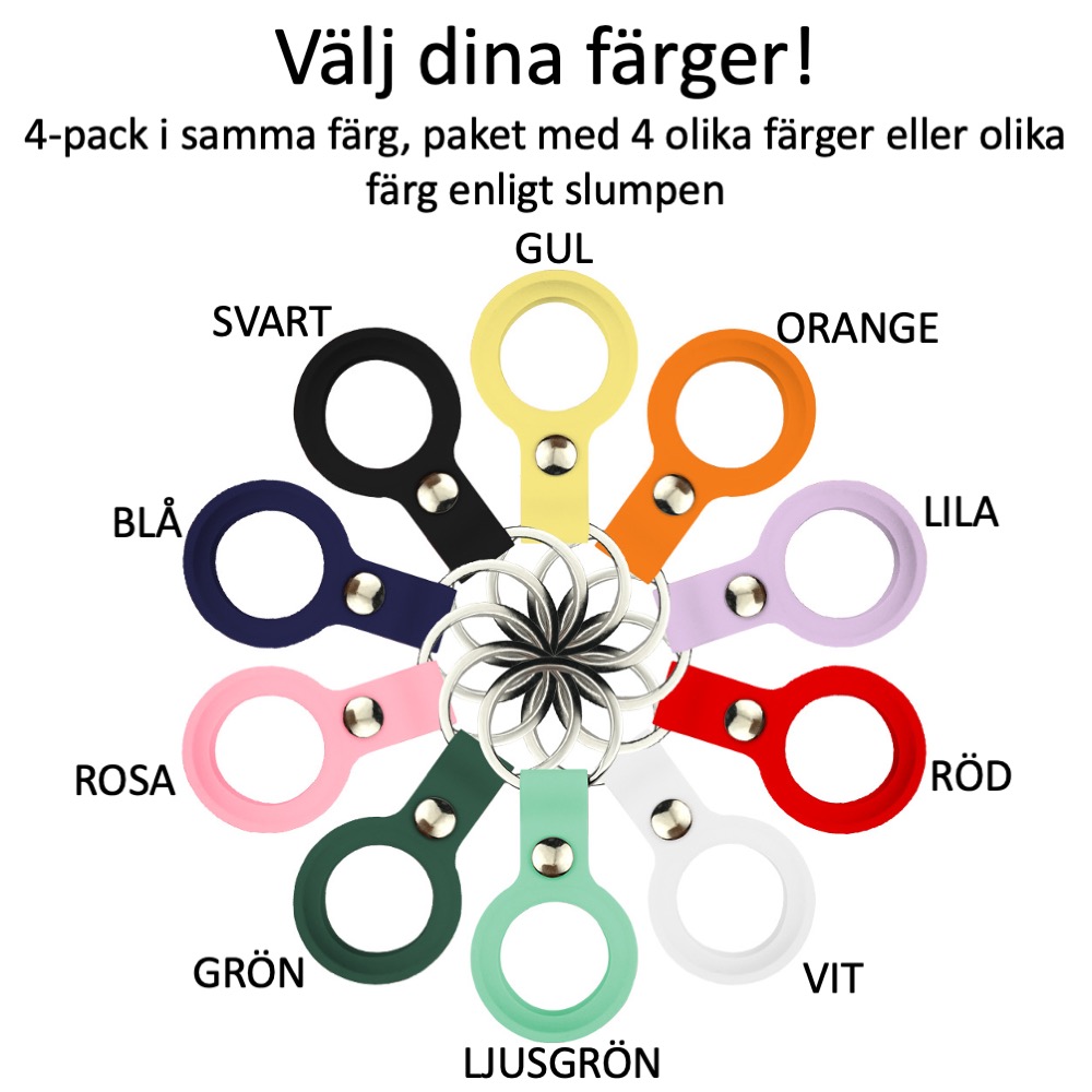 4-pack AirTag skal nyckelring design fodral för Iphone / Ipad - - 2