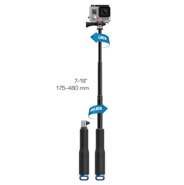 Exclusiv selfie stick monopod stativ kamerahållare åt ex Gopro