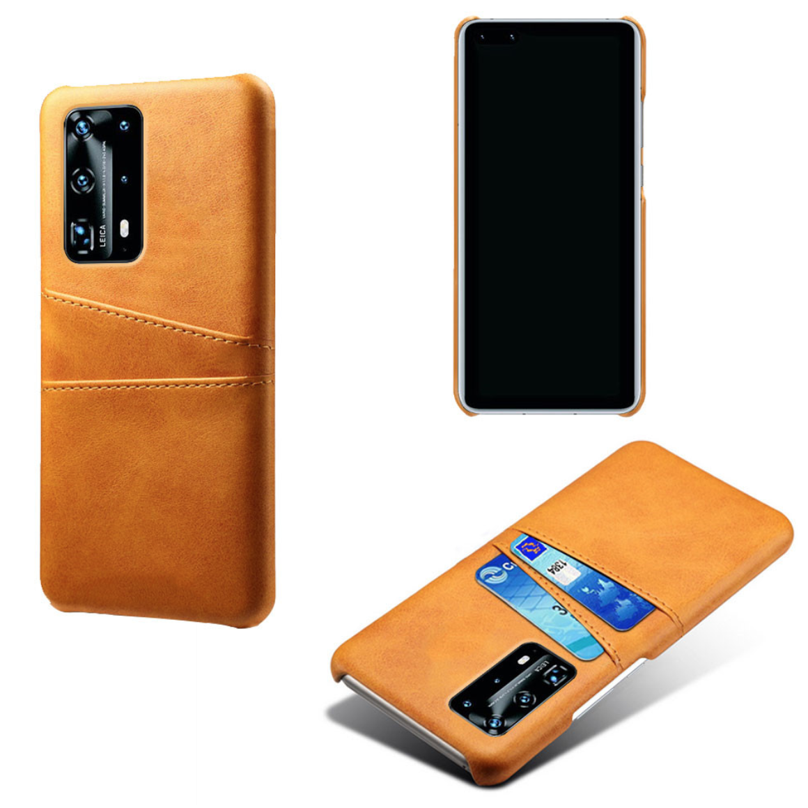 Huawei P40 Pro skal fodral skydd skinn läder kort kredit visa - 9