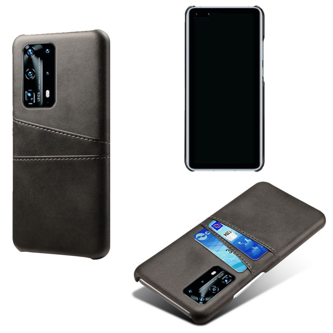 Huawei P40 Pro skal fodral skydd skinn läder kort kredit visa - 2