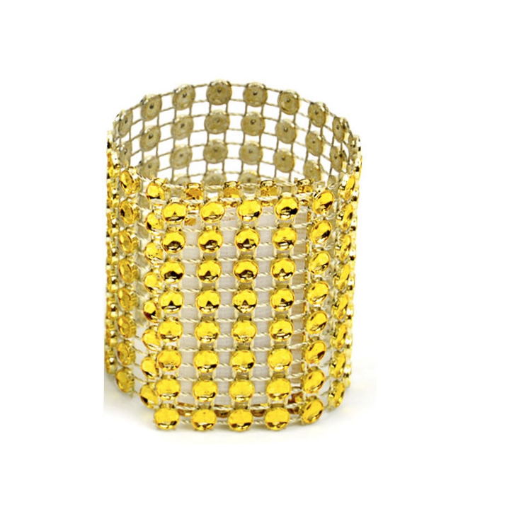 4 pack servettring strass, guld