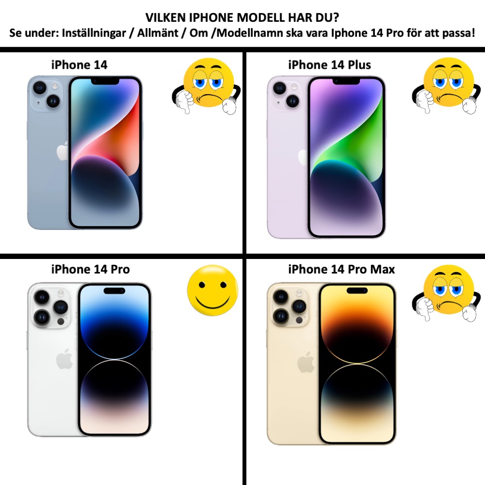 iPhone 14 Pro plånboksfodral plånbok fodral skal kort - 2