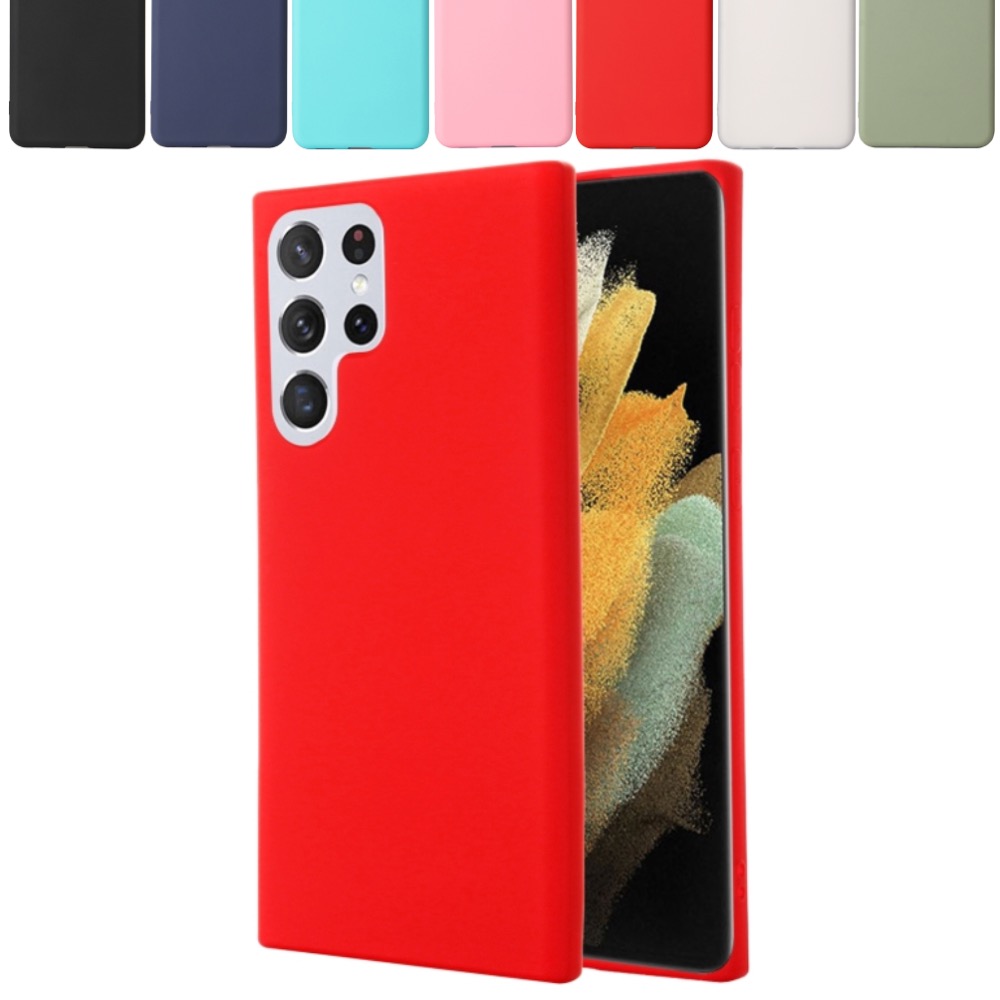 Silikon TPU skal Samsung S22 Ultra fodral mobilskal skärmskydd - 2